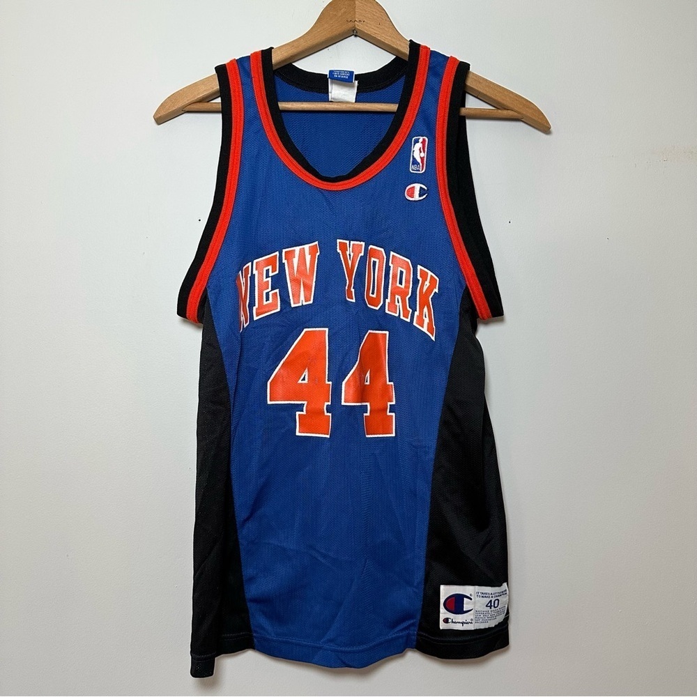 Vintage Champion NY Knicks John Wallace Basketball Jersey Sz 40 (Medium)